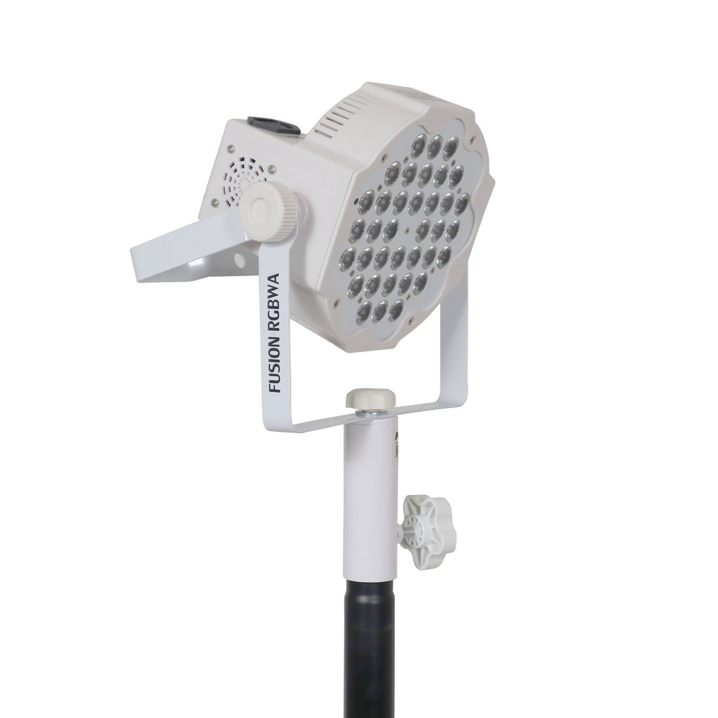 ProX 1 3/8" 35mm Universal Compact Single Stud Lighting M8 Mount for Most Speaker Stands White