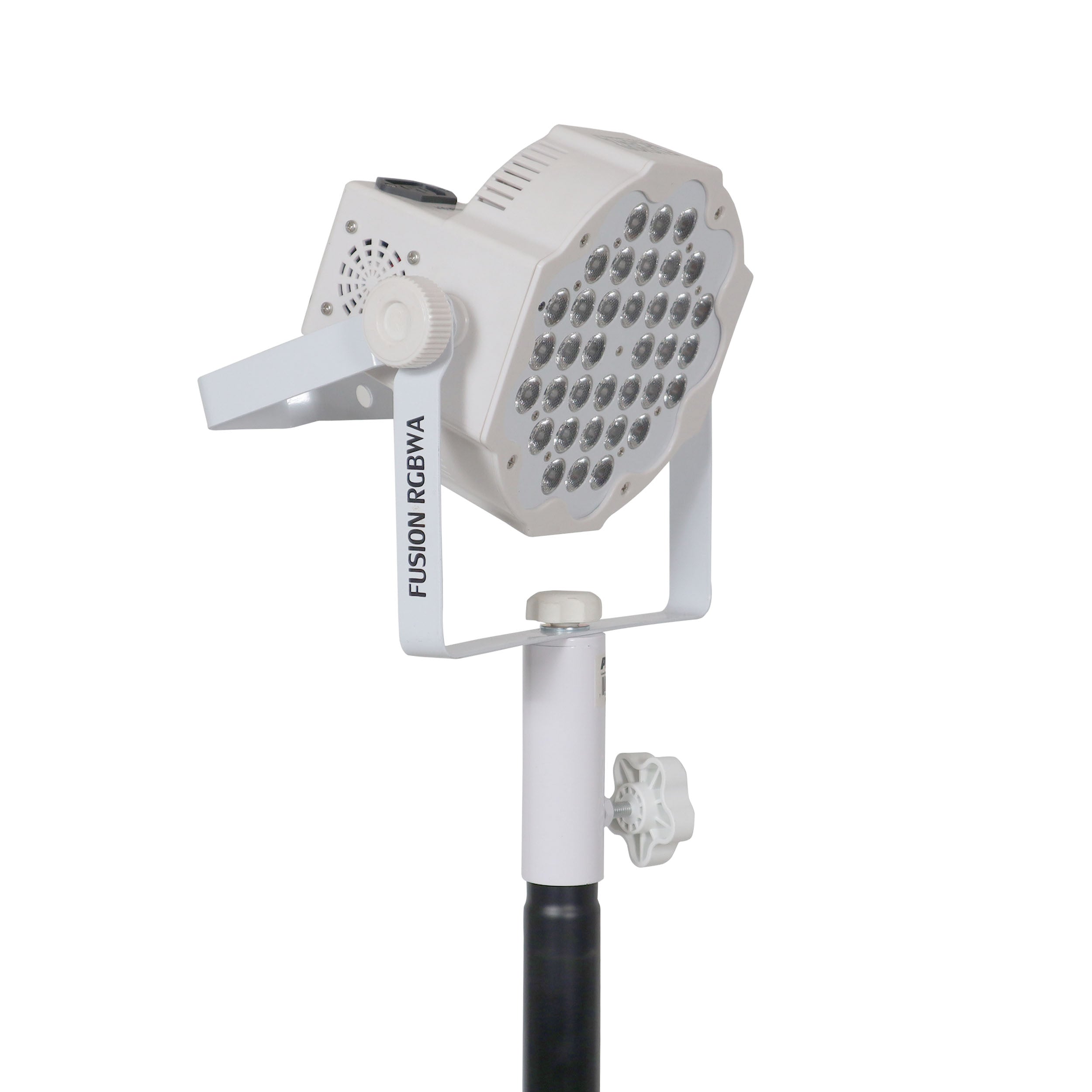 ProX 1 3/8" 35mm Universal Compact Single Stud Lighting M8 Mount for Most Speaker Stands White