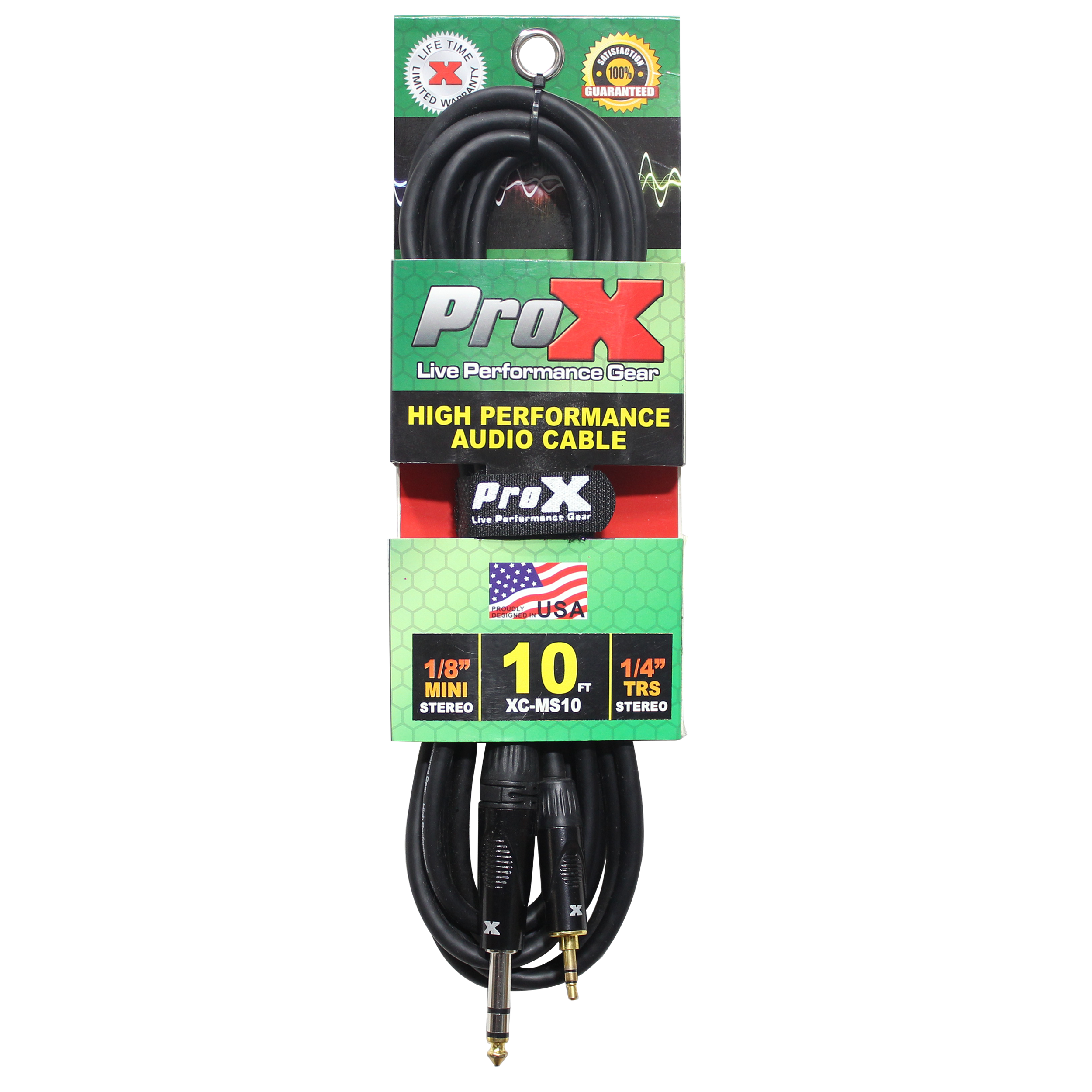ProX 10 Ft. Balanced TRS-M Mini 1/8" to TRS-M High Performance Audio Cable