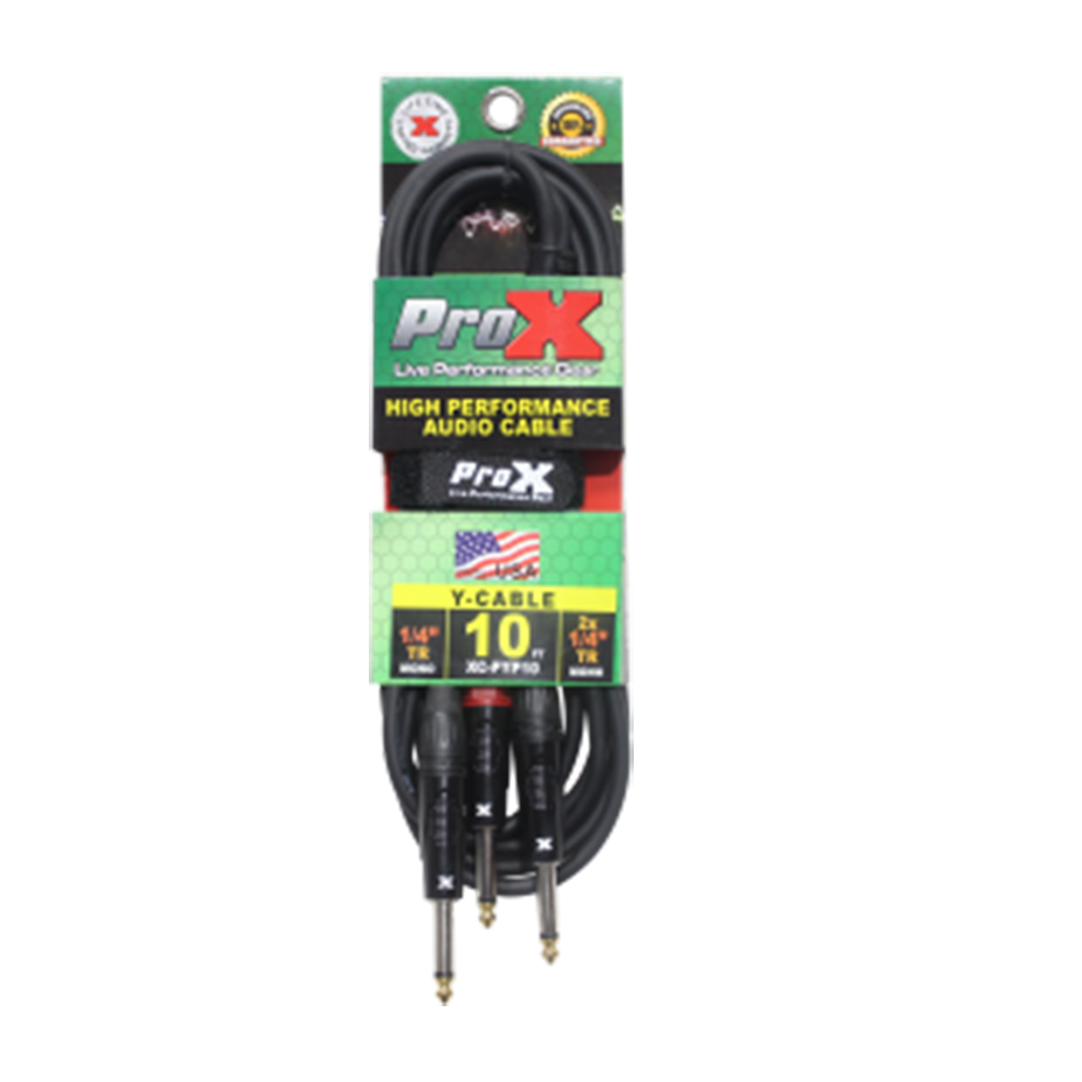 ProX 10 Ft. 1/4" TS-M to Dual 1/4" TS-M High Performance Audio Cable