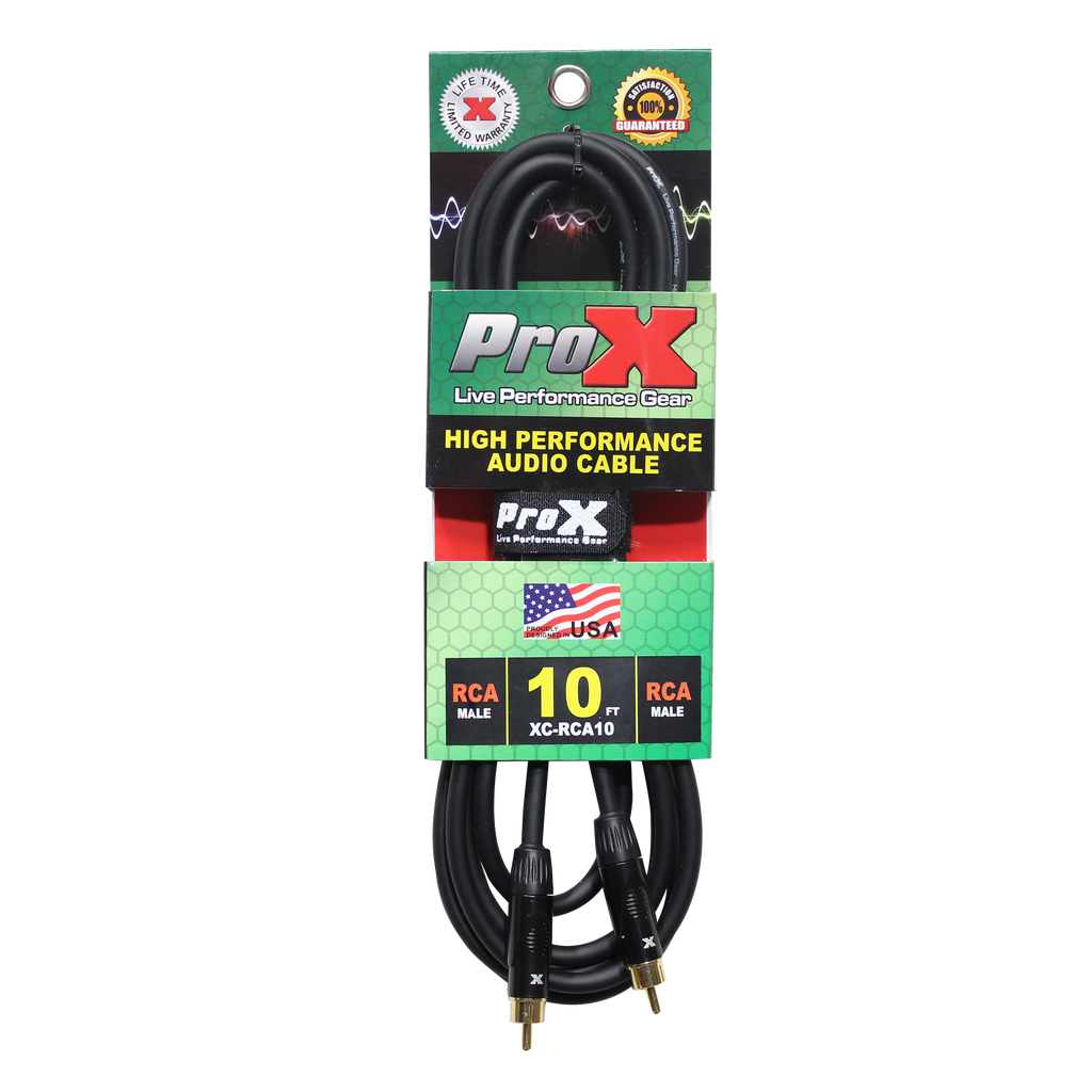 ProX 10 Ft. High Performance Audio Cable RCA to RCA