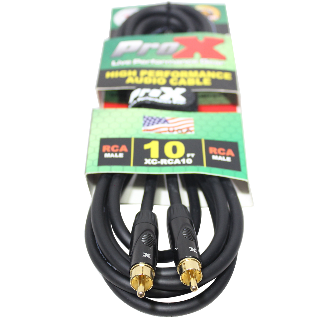 ProX 10 Ft. High Performance Audio Cable RCA to RCA