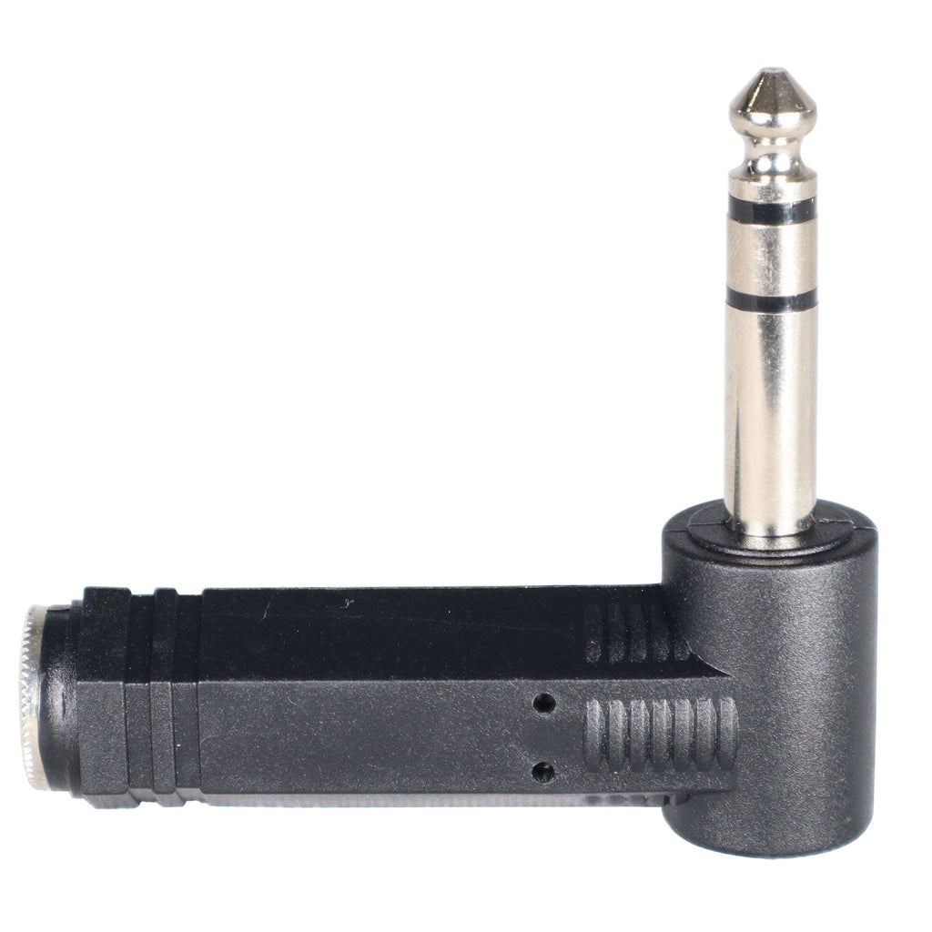 ProX 1/4" TRS Female to 1/4" TRS Male Right-Angle Adapter