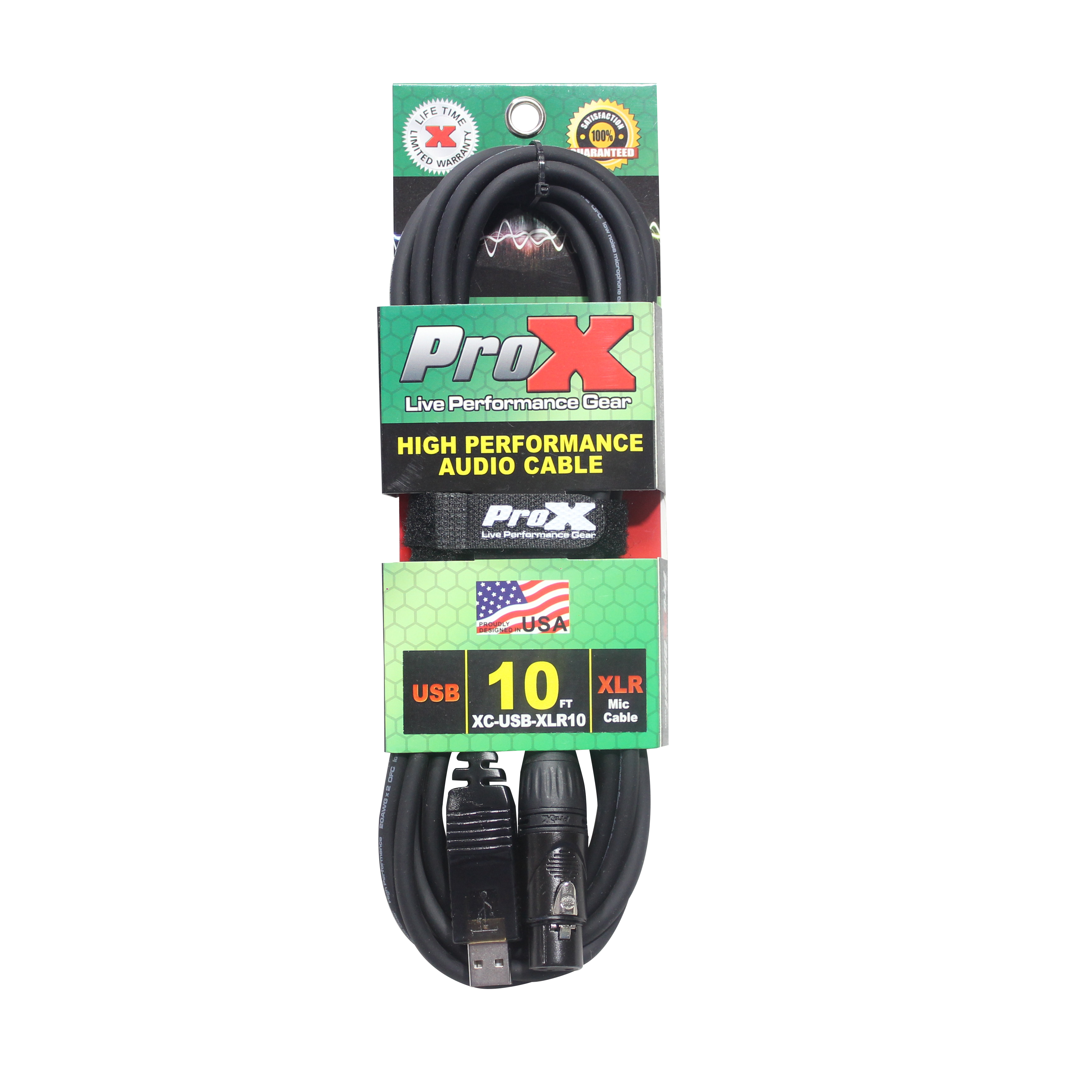 ProX 10 Ft XLR-F to USB High Performance Audio Cable