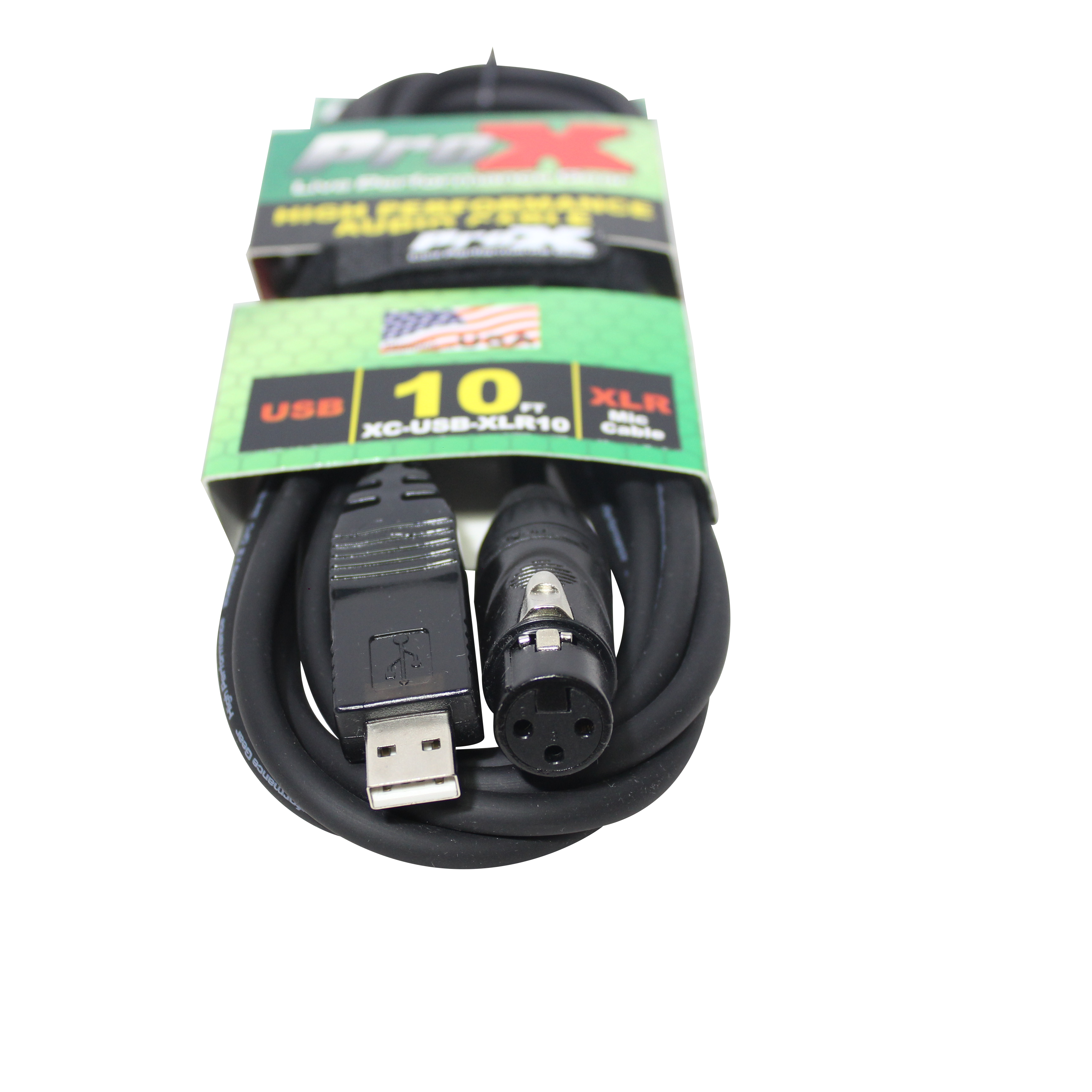 ProX 10 Ft XLR-F to USB High Performance Audio Cable