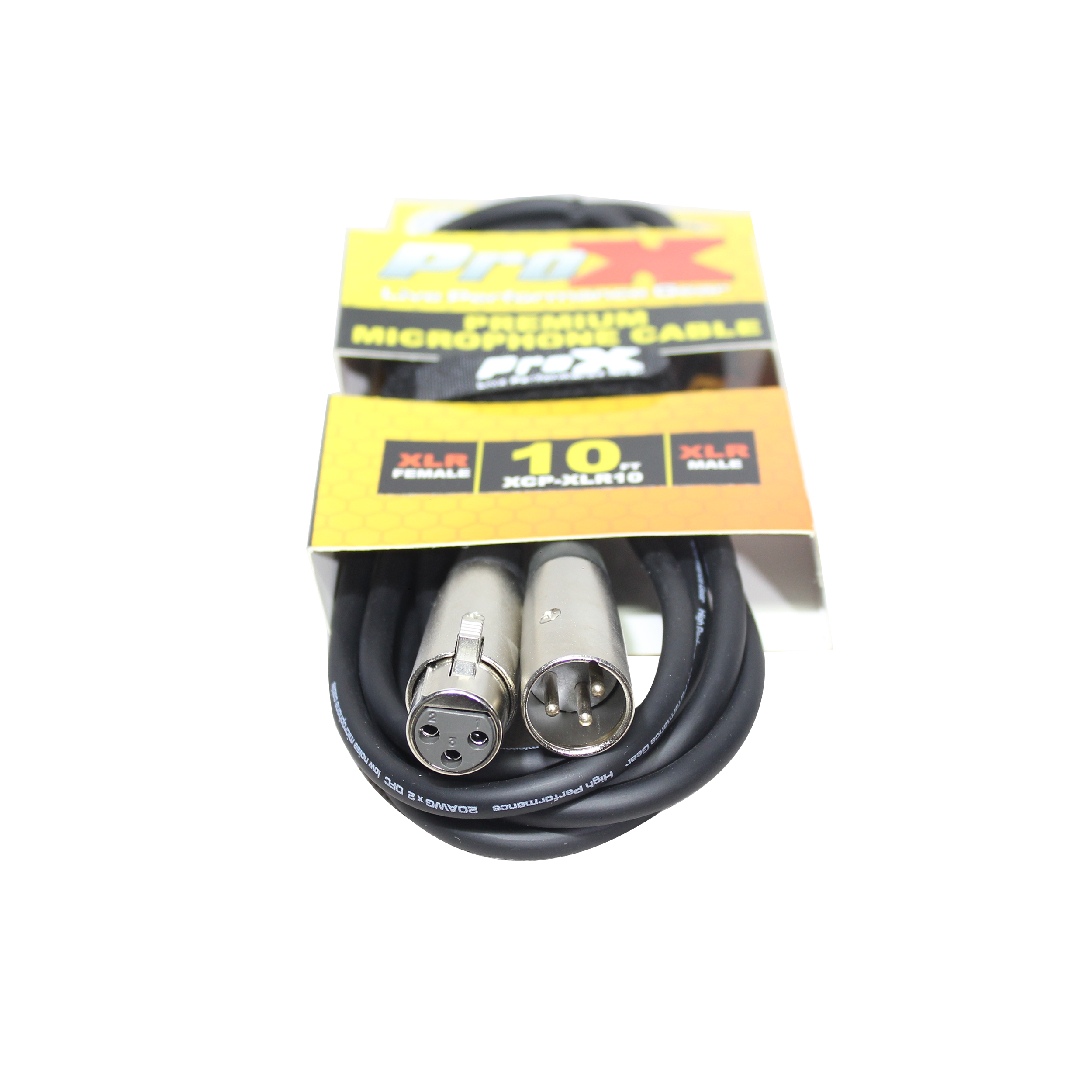 ProX 10 Ft. Balanced XLR3-F to XLR3-M Premium Audio Microphone Cable