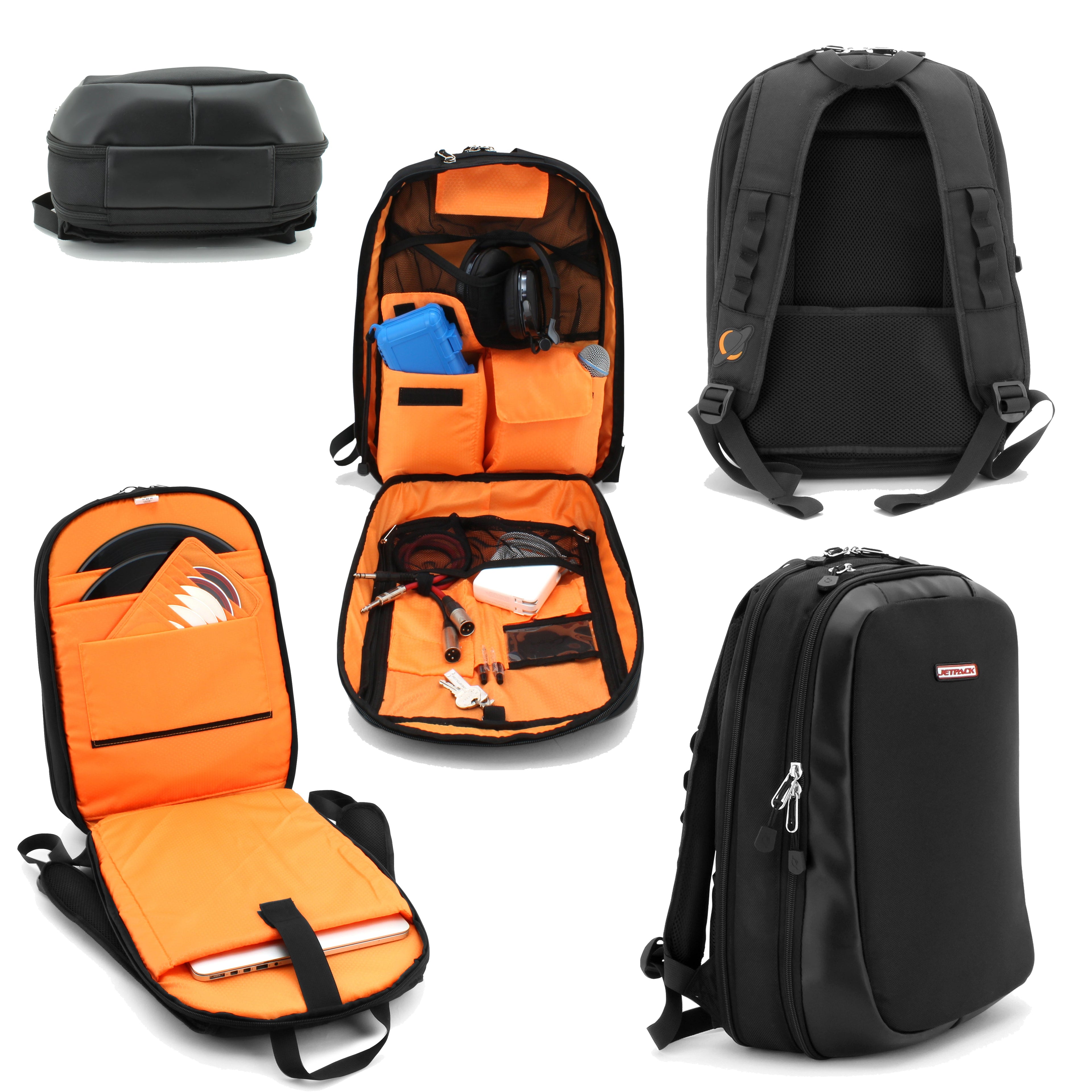 JetPack Slim - Compact Design DJ Backpack (Black)