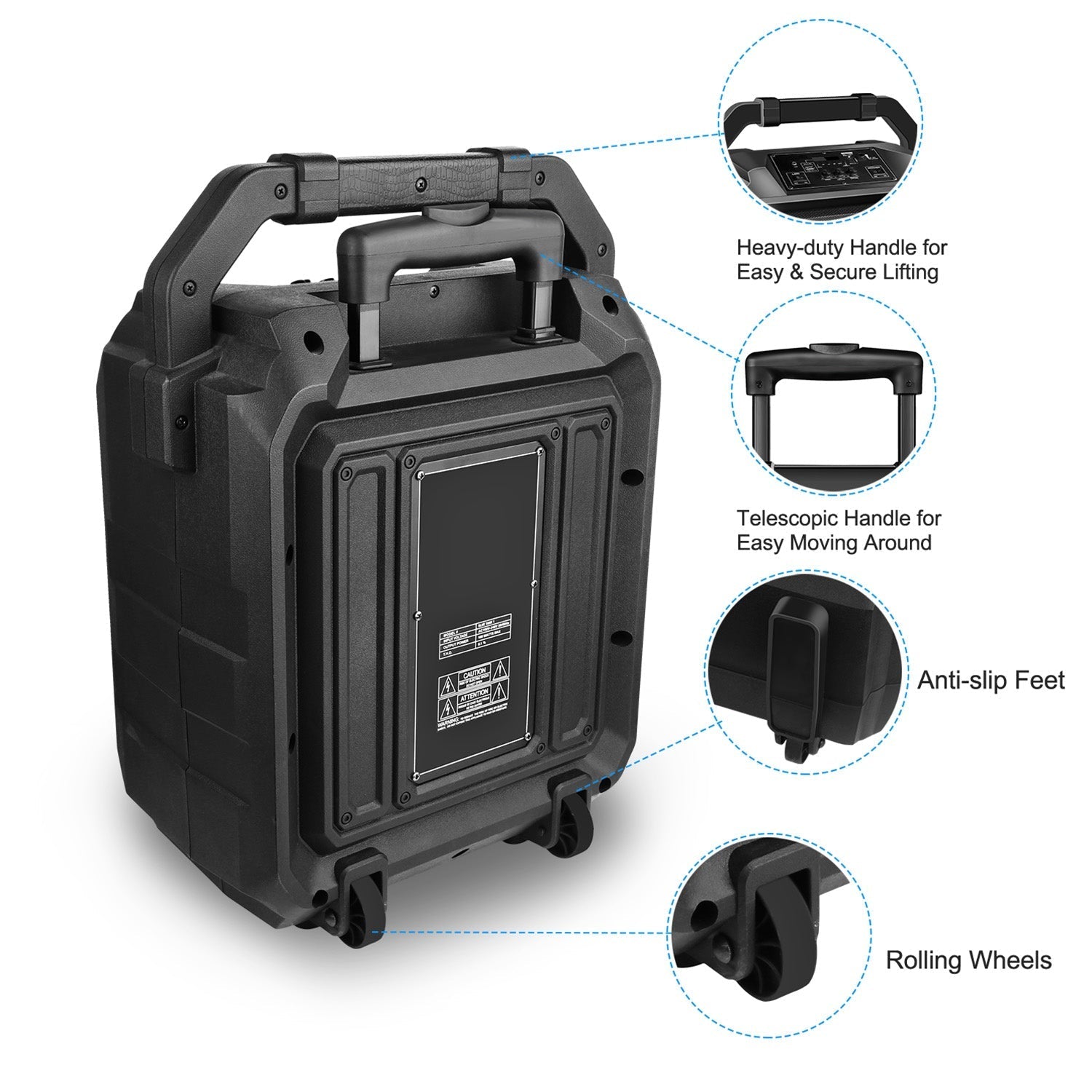 Portable Wireless Party Speaker with Disco Lighting