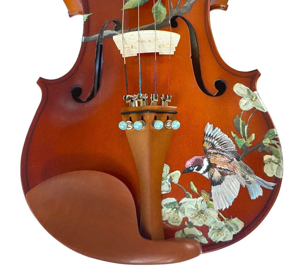 Rozanna's Song Bird Violin Outfit | Robin Egg Blue Pearl Tuners & Brazilwood Bow