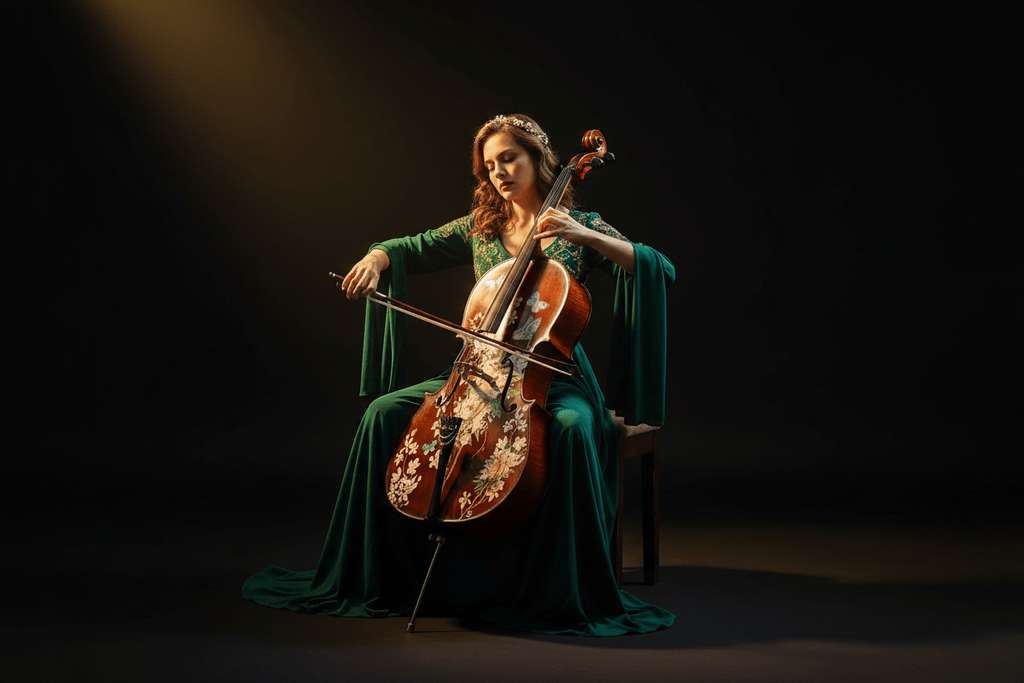 Cherry Blossom Cello Outfit | Pearl Fine Tuners & Brazilwood Bow