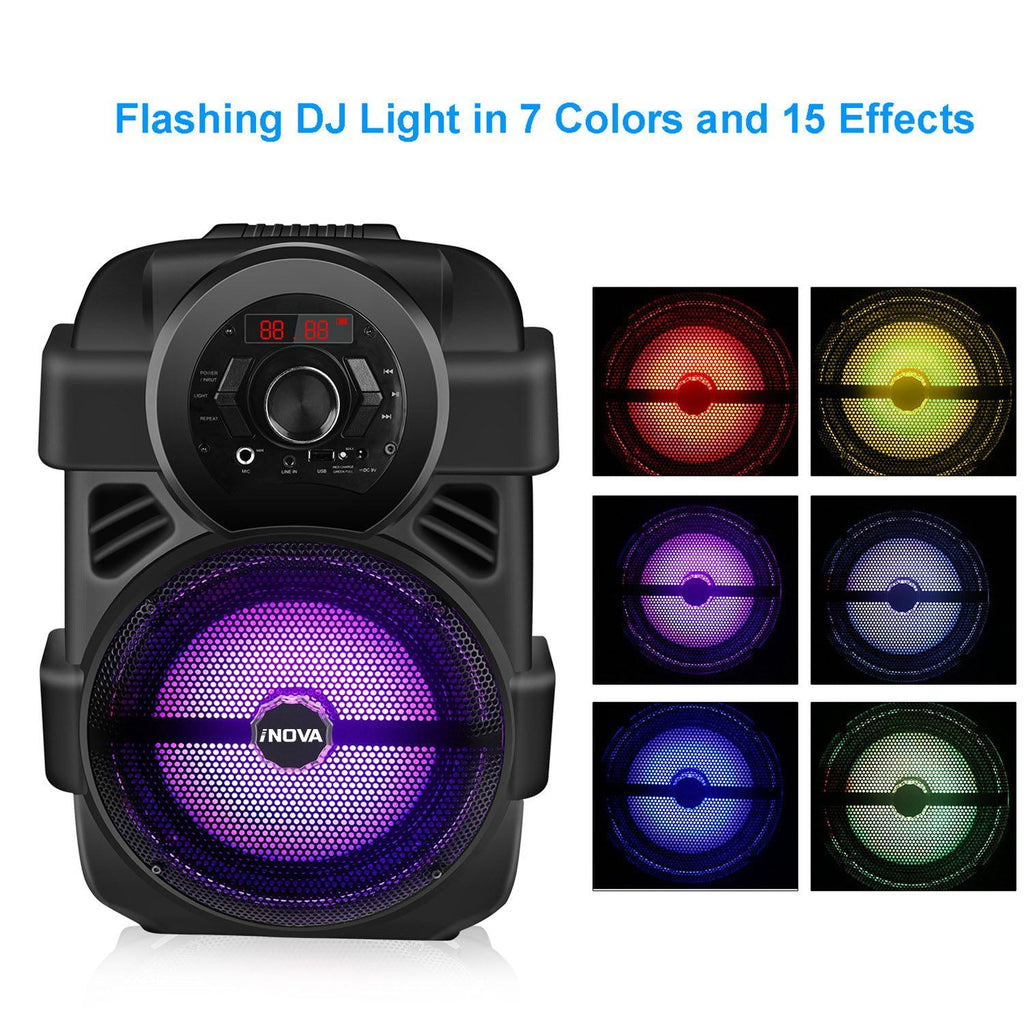 Colorful LED Portable Wireless Party Speaker