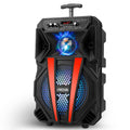 8Ó Wireless Party Speaker Subwoofer Bass Portable TWS Party Speaker w/ Microphone Support FM Radio Remote Control MMC Car Slot LED Colorful Lights