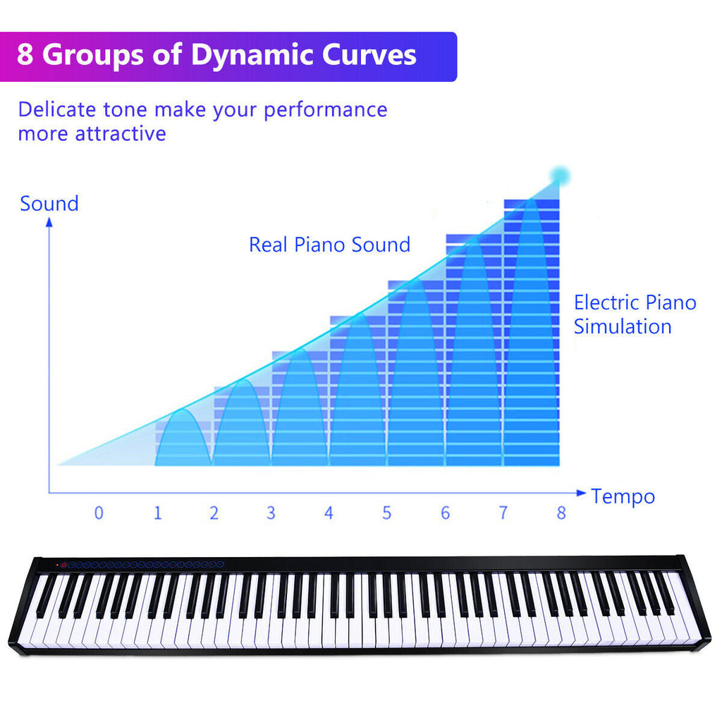 88-Key Portable Electronic Piano with Voice Function