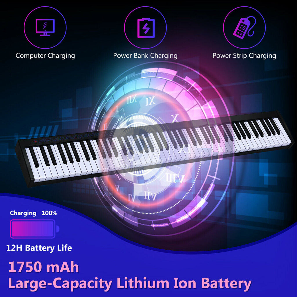 88-Key Portable Electronic Piano with Voice Function