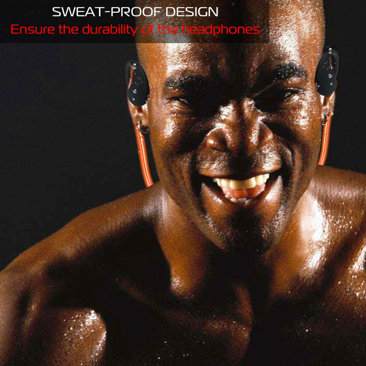 Wireless Sports Headsets Wireless V4.1 Neckband Earphones HD Stereo Sweat-proof Headphones Earbuds w/ LED Light Mic 8Hrs Work Running