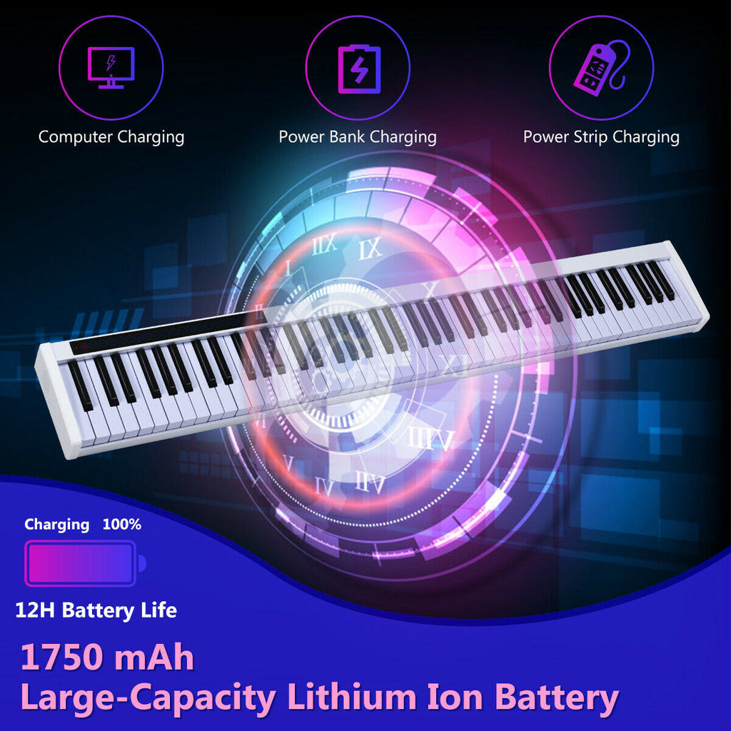 88-Key Portable Electronic Piano with Voice Function