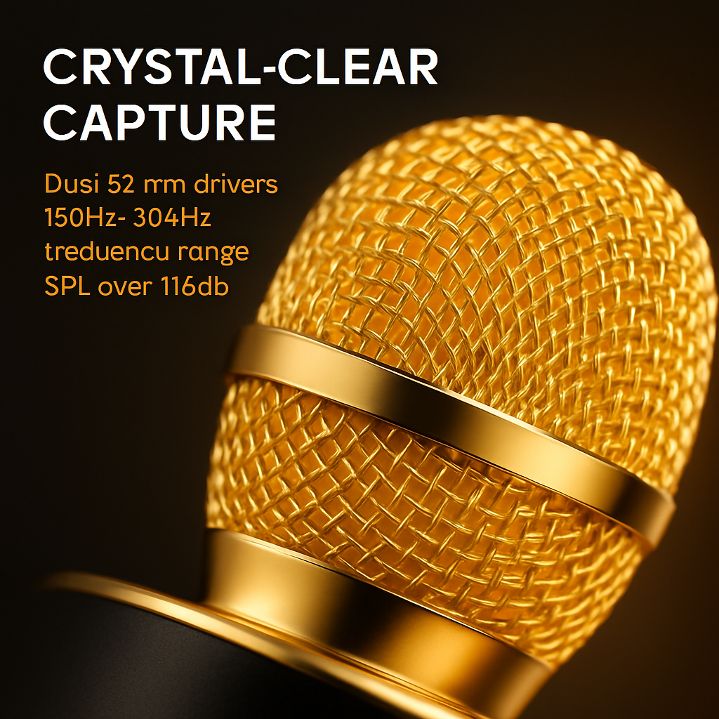 Wireless Karaoke Microphone with Built-in Speaker