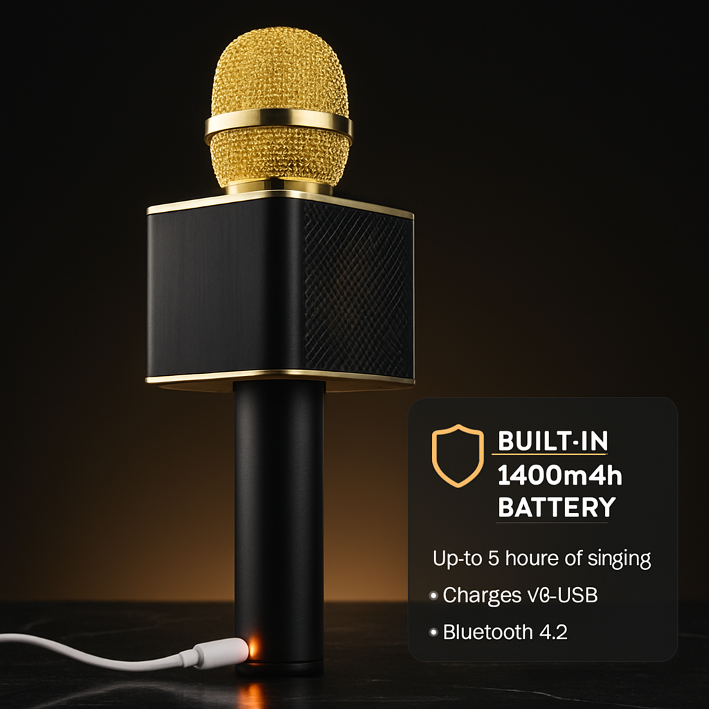 Wireless Karaoke Microphone with Built-in Speaker