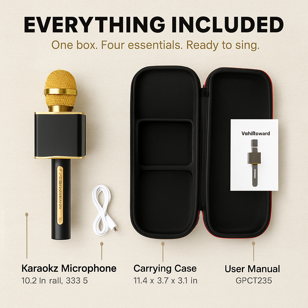 Wireless Karaoke Microphone with Built-in Speaker