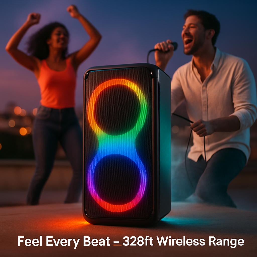 Portable Wireless Party Speaker with RGB Lights and TWS