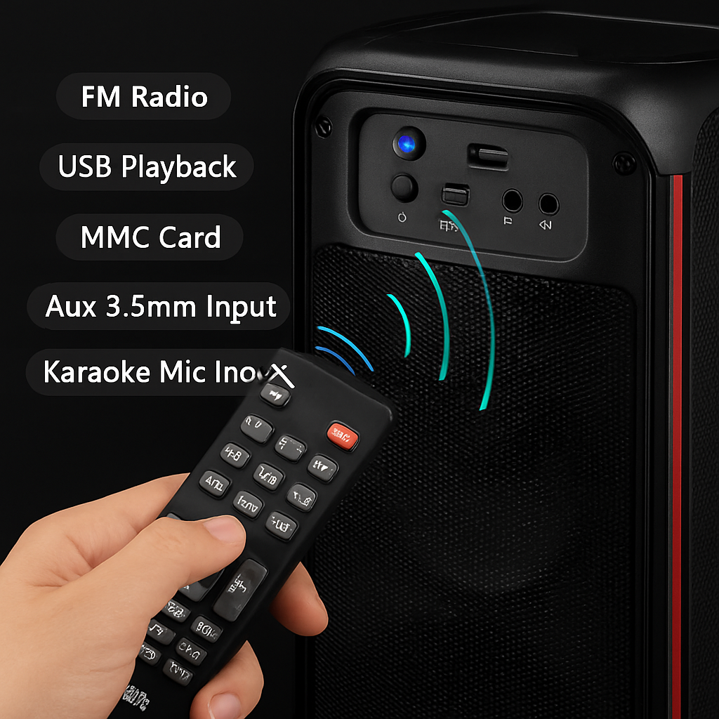 Portable Wireless Party Speaker with RGB Lights and TWS