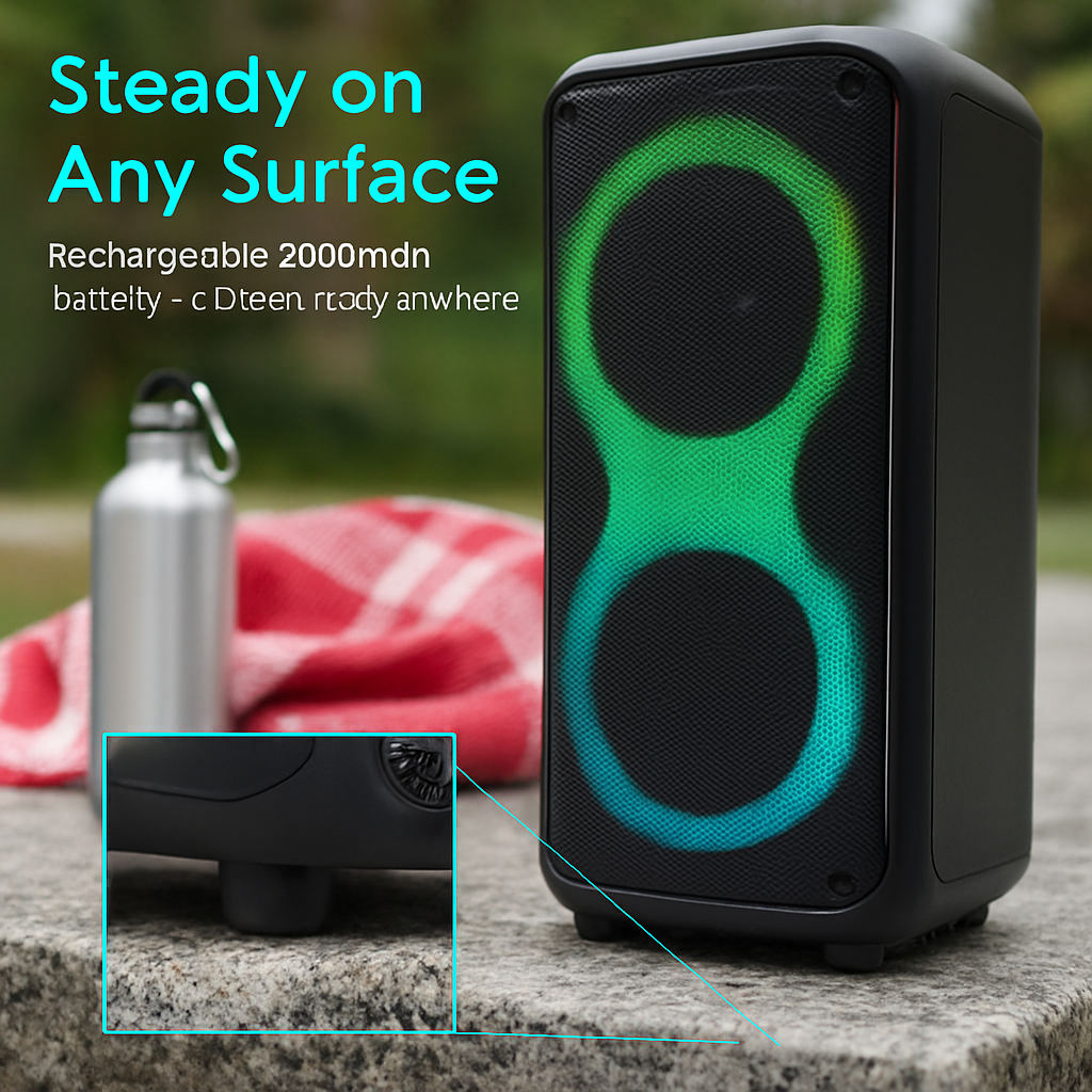 Portable Wireless Party Speaker with RGB Lights and TWS
