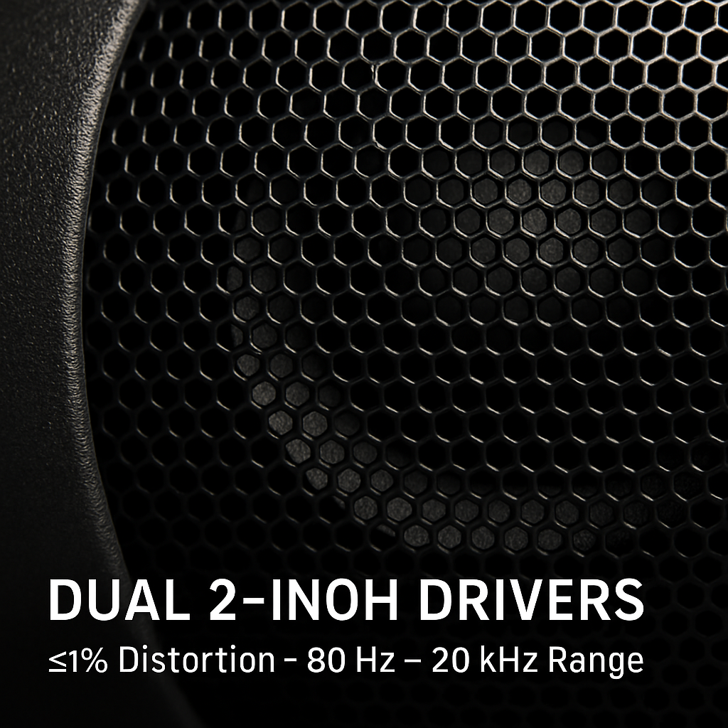 iRola Wireless Speaker Powerful Dual Subwoofer Stereo Bass Noise Cancelling w/Mic Aux-in for Camping Party