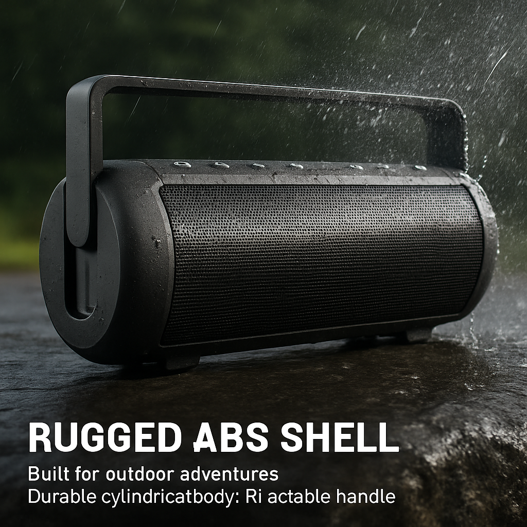 iRola Wireless Speaker Powerful Dual Subwoofer Stereo Bass Noise Cancelling w/Mic Aux-in for Camping Party