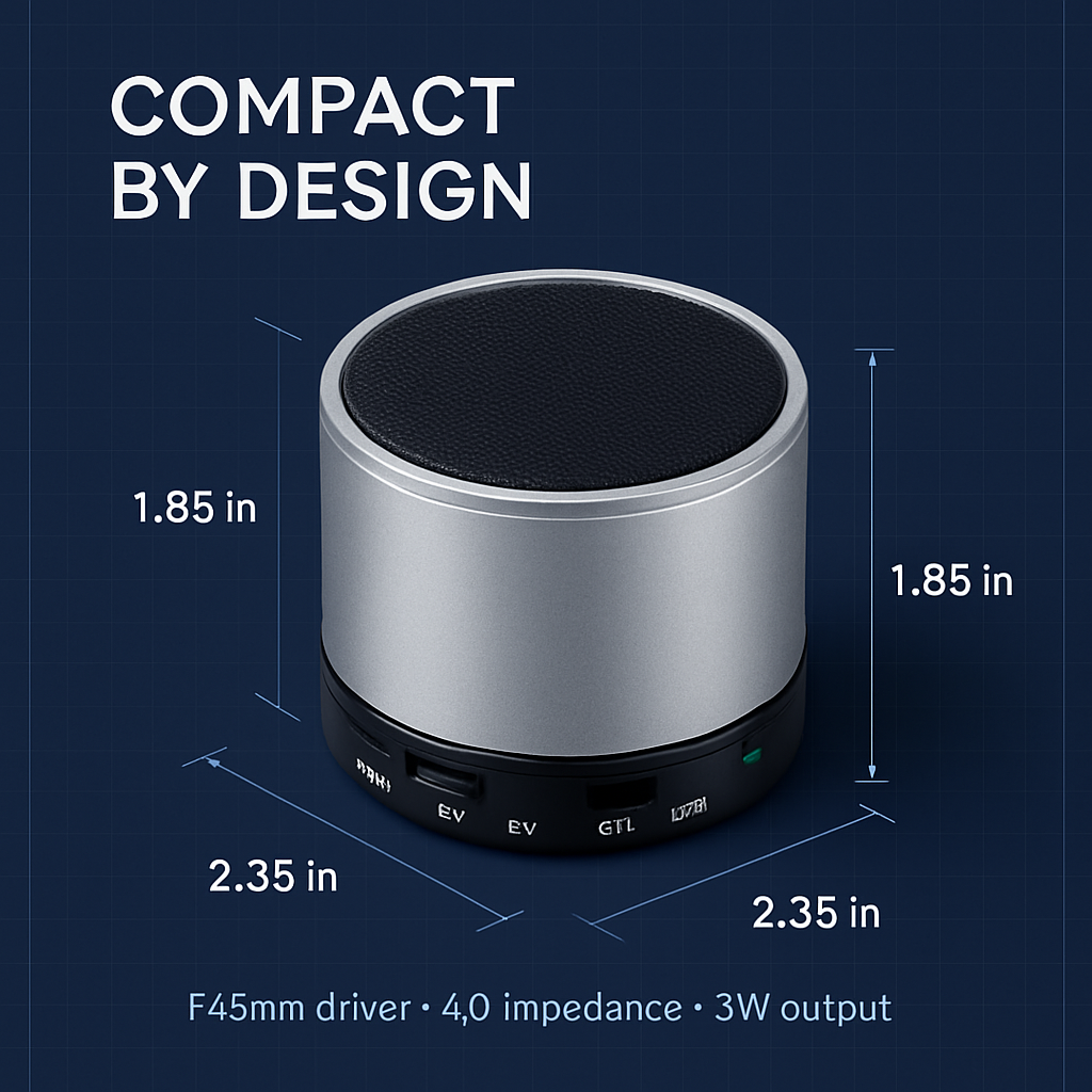 Mini Wireless Speaker for Rich Bass and Portability