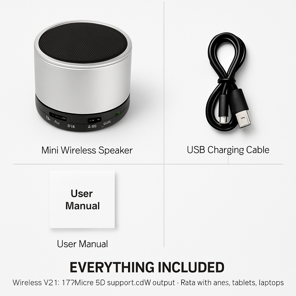 Mini Wireless Speaker for Rich Bass and Portability