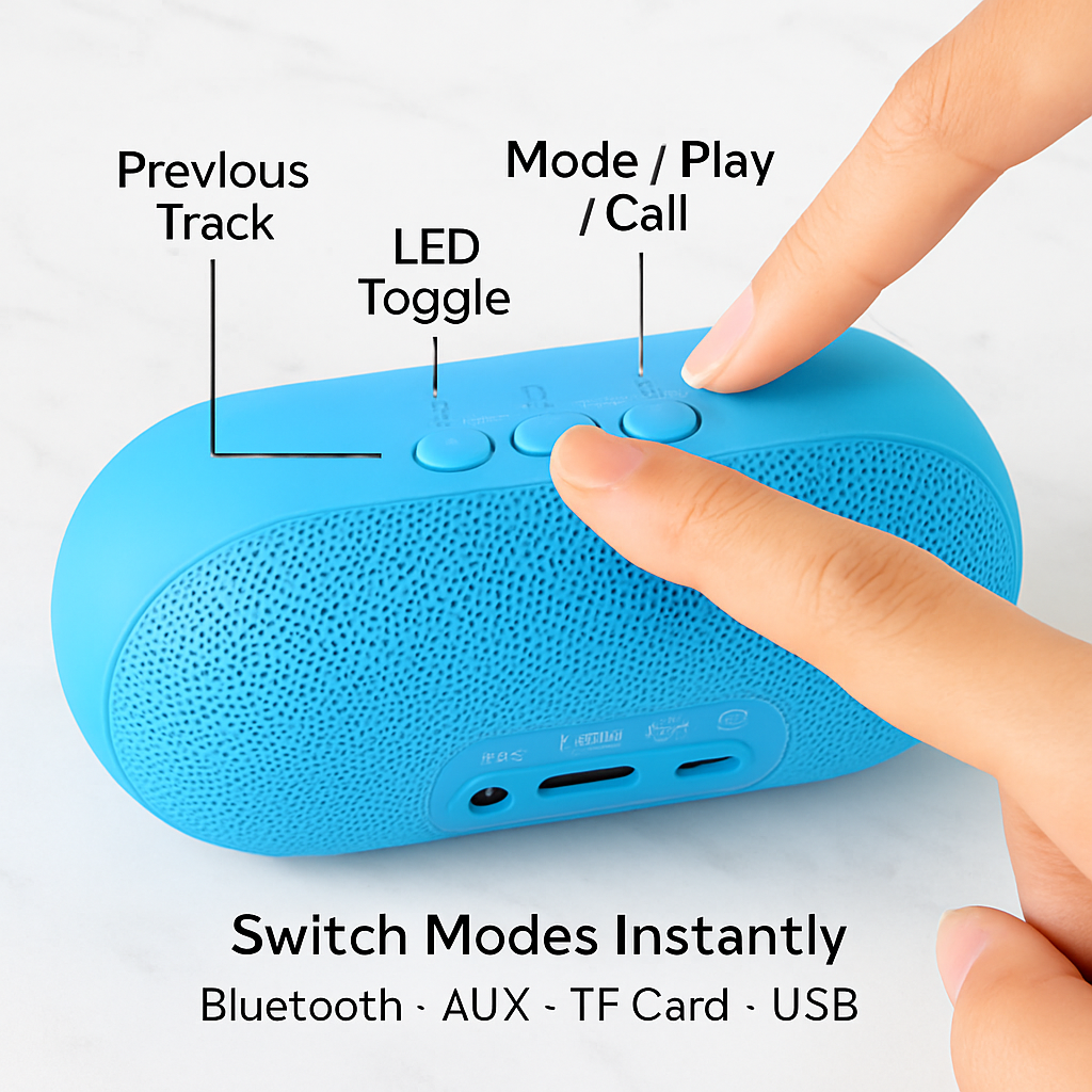 Ultra-Portable Rainbow LED Wireless Speaker