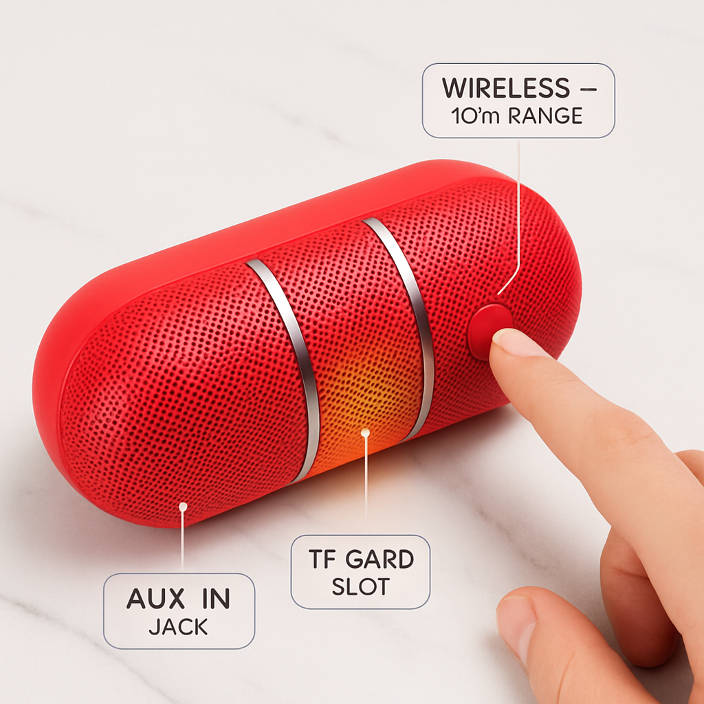 Ultra-Portable Rainbow LED Wireless Speaker