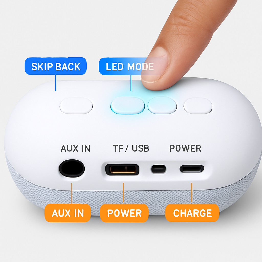 Ultra-Portable Rainbow LED Wireless Speaker