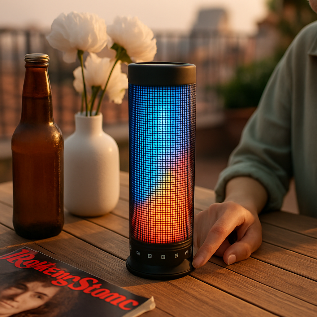 rainbow LED portable wireless speaker