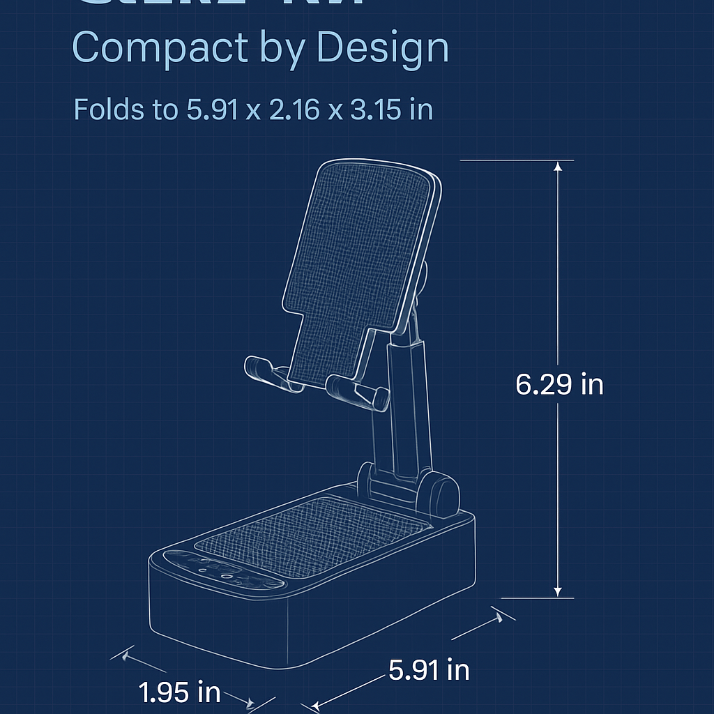 Phone Stand with Wireless Speaker and Power Bank