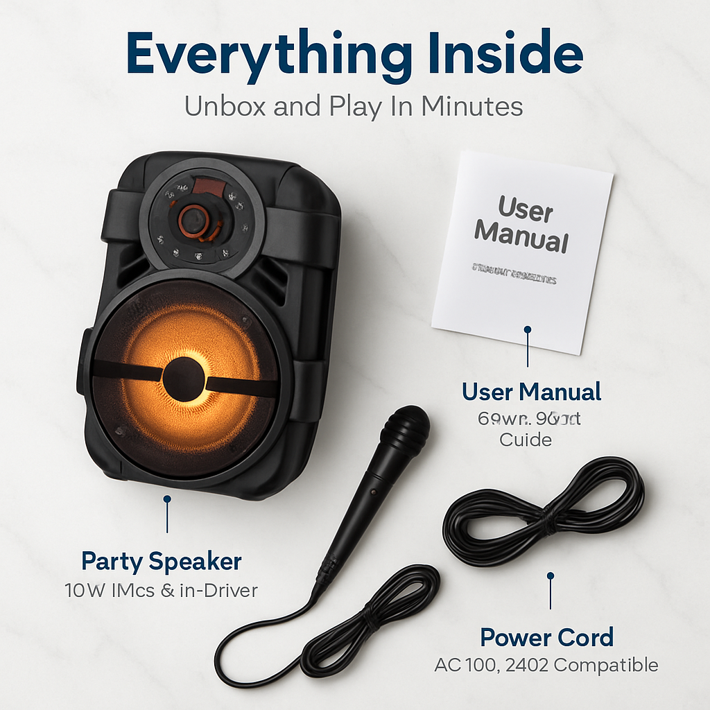 Portable PA Karaoke Speaker for Home Parties
