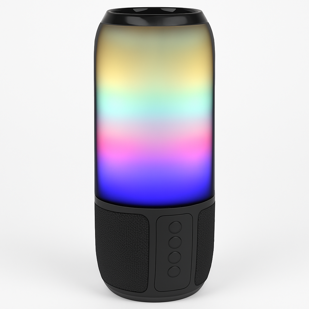 Portable Wireless Speaker with 6-Color Lights for Home