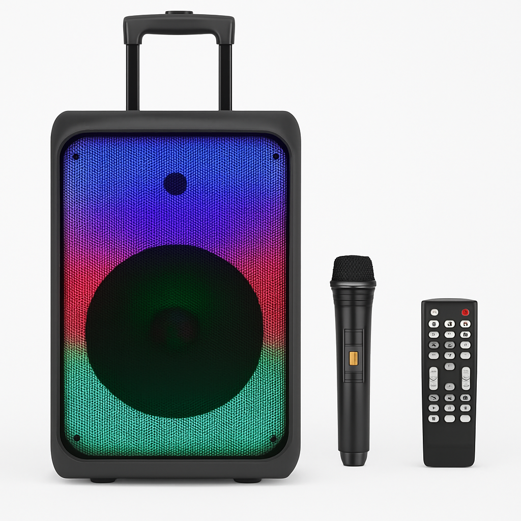 Portable Wireless Party Speaker with 5 Color LED Modes