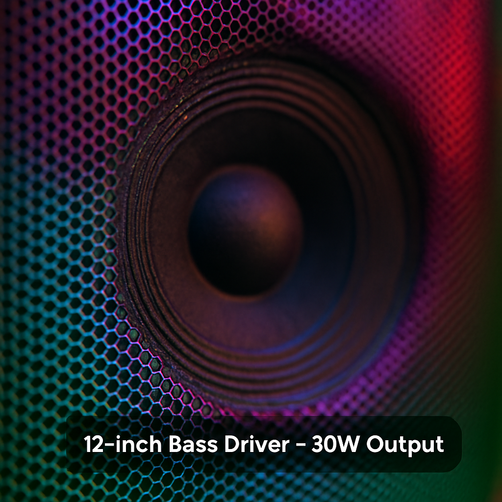 Portable Wireless Party Speaker with 5 Color LED Modes