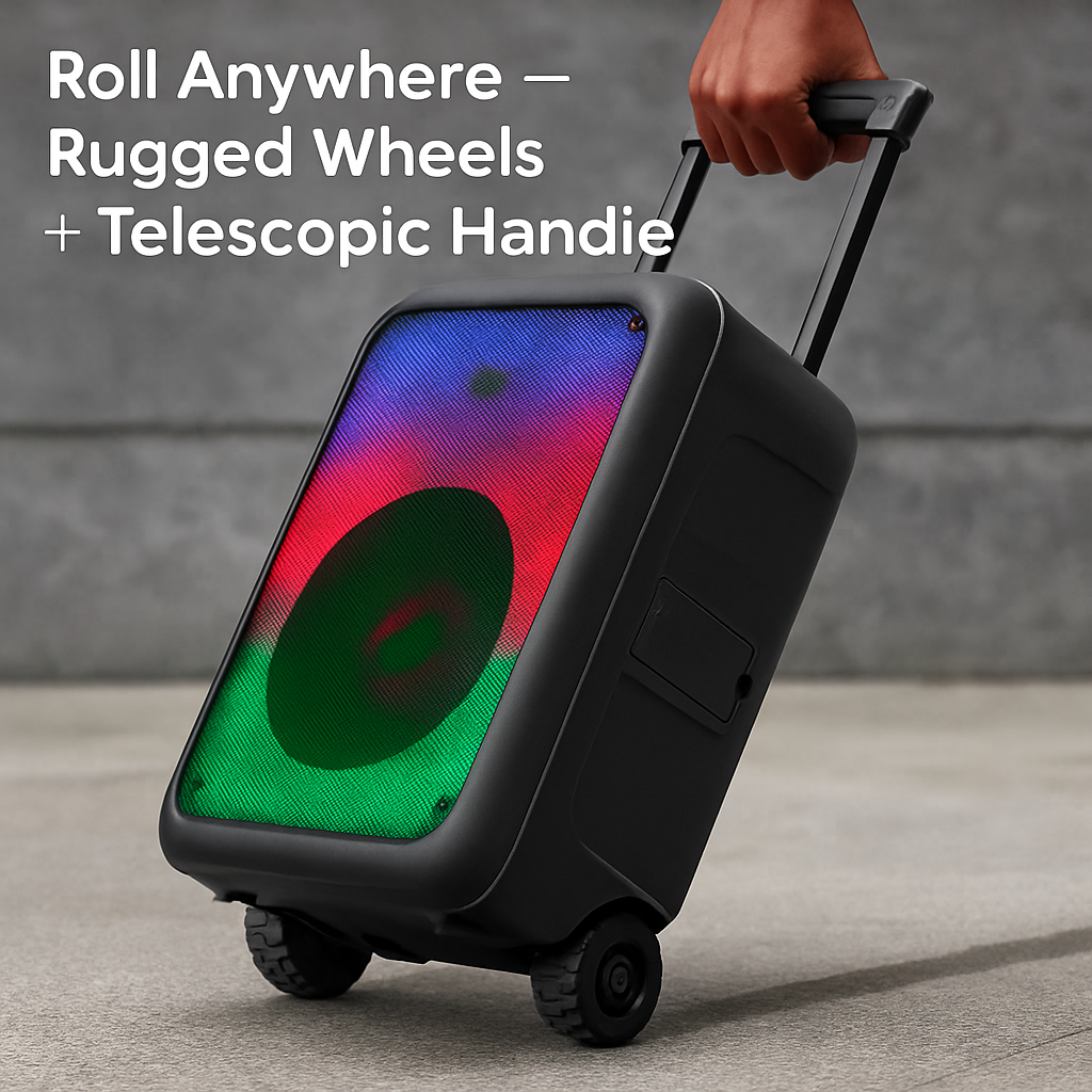 Portable Wireless Party Speaker with 5 Color LED Modes