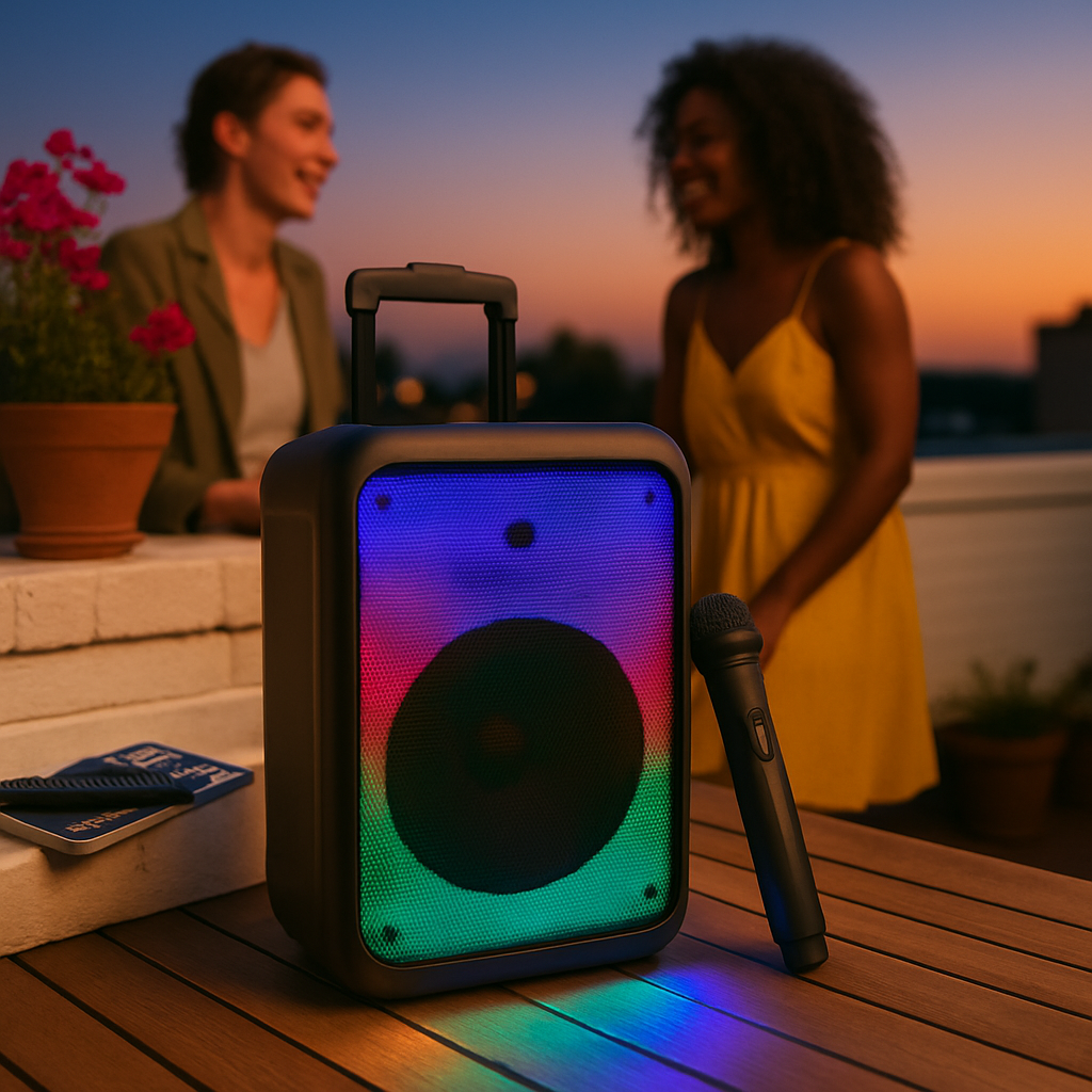 Portable Wireless Party Speaker with 5 Color LED Modes
