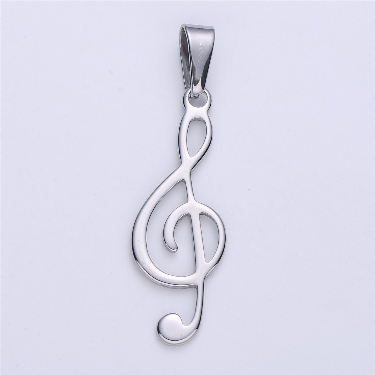Gold Filled Stainless Steel Musical Note Pendant, Note Charm Music Lovers Gift Jewelry Silver Note Charm for Necklace Bracelet Making J-669