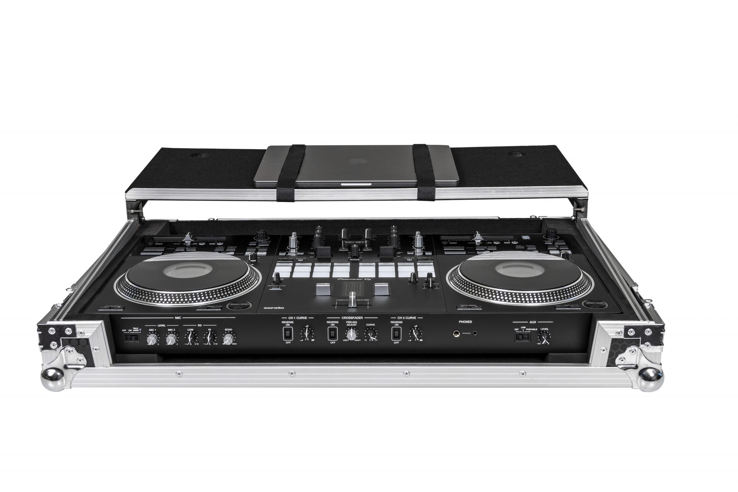 Headliner HL10008 - Flight Case with Laptop Platform & Wheels for Pioneer DJ DDJ-REV7 Controller