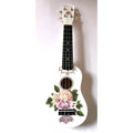 Rose Delight Ukulele | Hand Applied Design & Crystal Details
