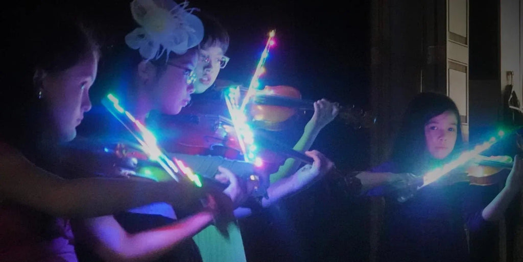 Rozanna's Multi Color Viola Glow Bow | 8 LED Light Settings