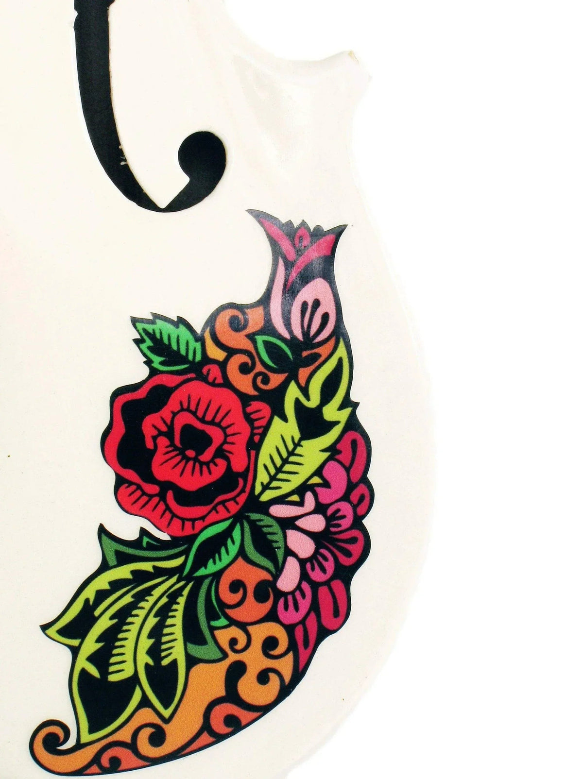 Rozanna's Butterfly Rose Tattoo White Violin Outfit | Crystal Fine Tuners & Carbon Bow