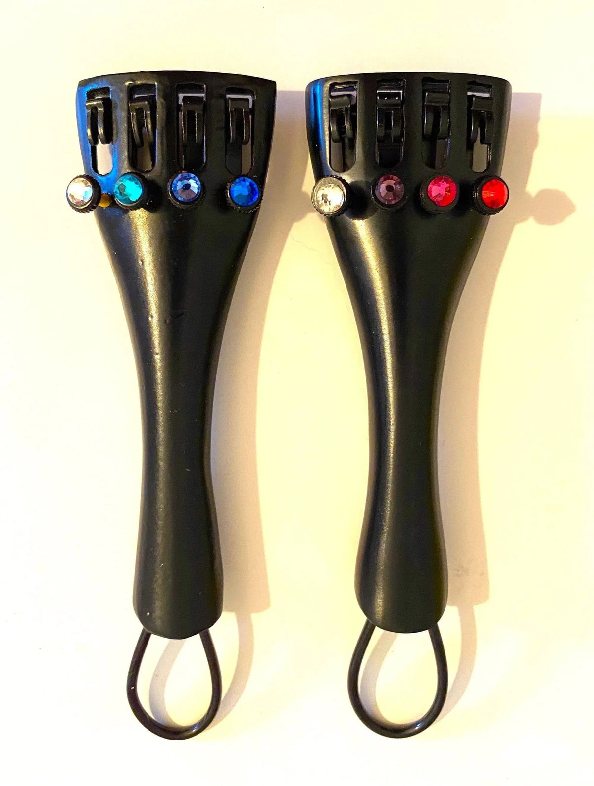 Ruby's Red Crystalline Violin Tailpiece | Jewel-Toned Crystal Upgrade