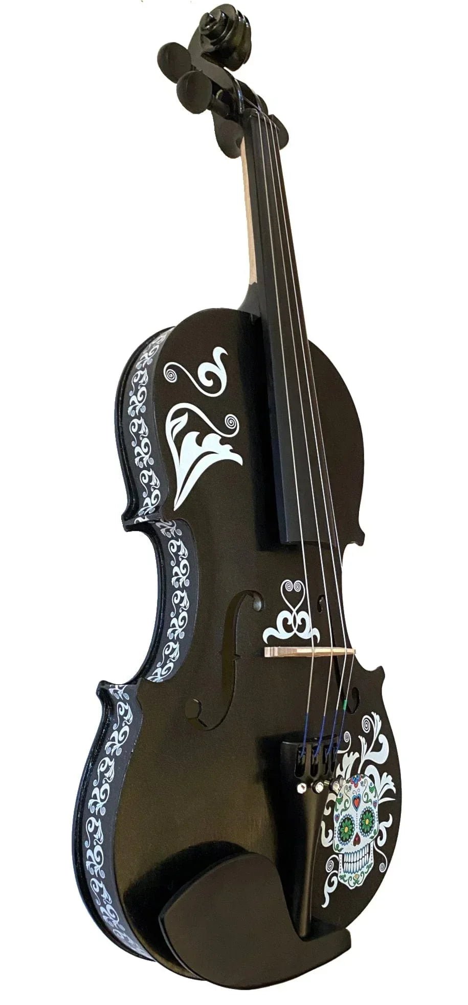 Cinco de Mayo Black Glitter Violin Outfit | Mariachi Sugar Skull Design
