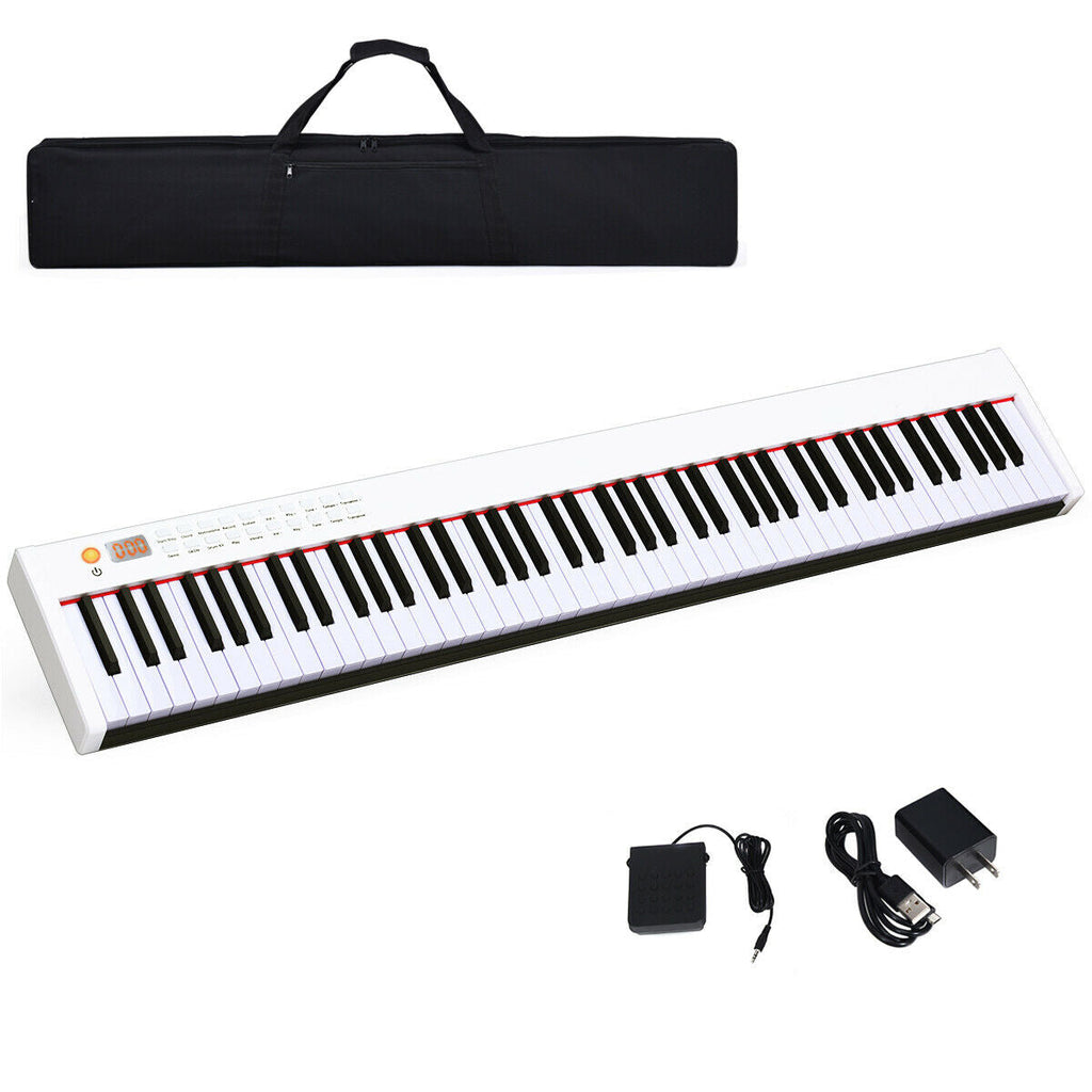 88-Key Portable Full-Size Semi-weighted Digital Piano Keyboard