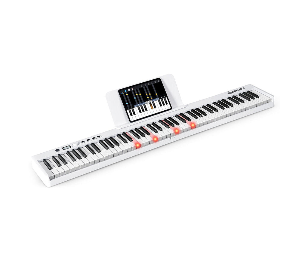 88-Key Folding Electric Lighted Piano Full-Size Portable Keyboard MIDI